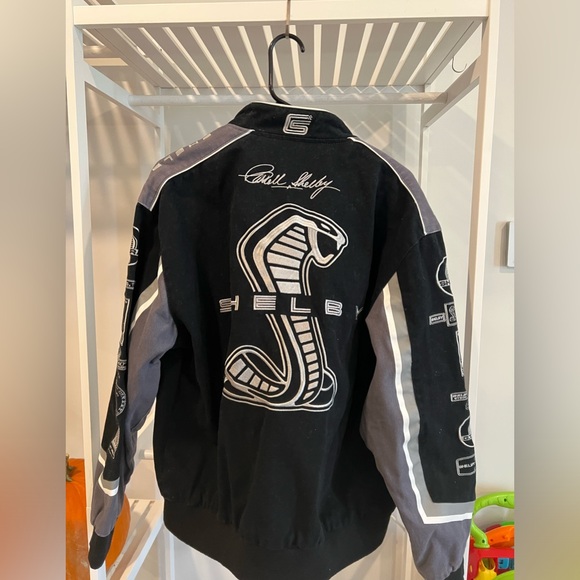 Carroll Shelby cobra collage men’s black twill jacket - Picture 6 of 6